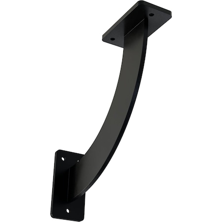 Ekena Millwork Bradford Steel Bracket, Powder Coated Black 2"W x 9"D x 9"H BKTM02X09X09BRPBL